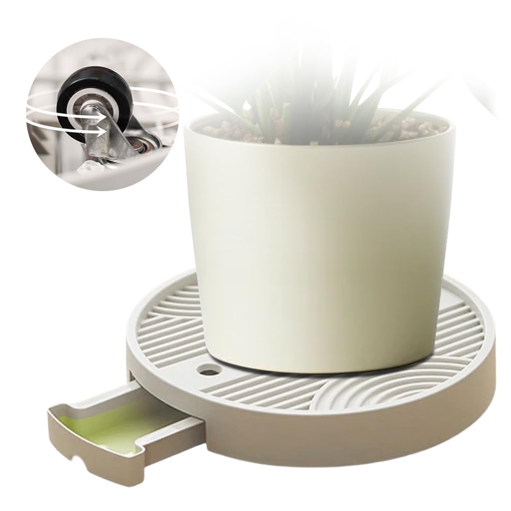 HASTHIP Flower Pot Caddy Plant Dolly for Planter Pots 12 Inches Plant Pot Caddy On Wheel Multifunctional Plant Pot Caddy with Drainage Tray 360° Moving Plant Pot Stand HASTHIP Flower Pot Caddy Plant Dolly for Planter Pots 12 Inches Plant Pot Caddy On Wheel Multifunctional Plant Pot Caddy with Drainage Tray 360° Moving Plant Pot Stand